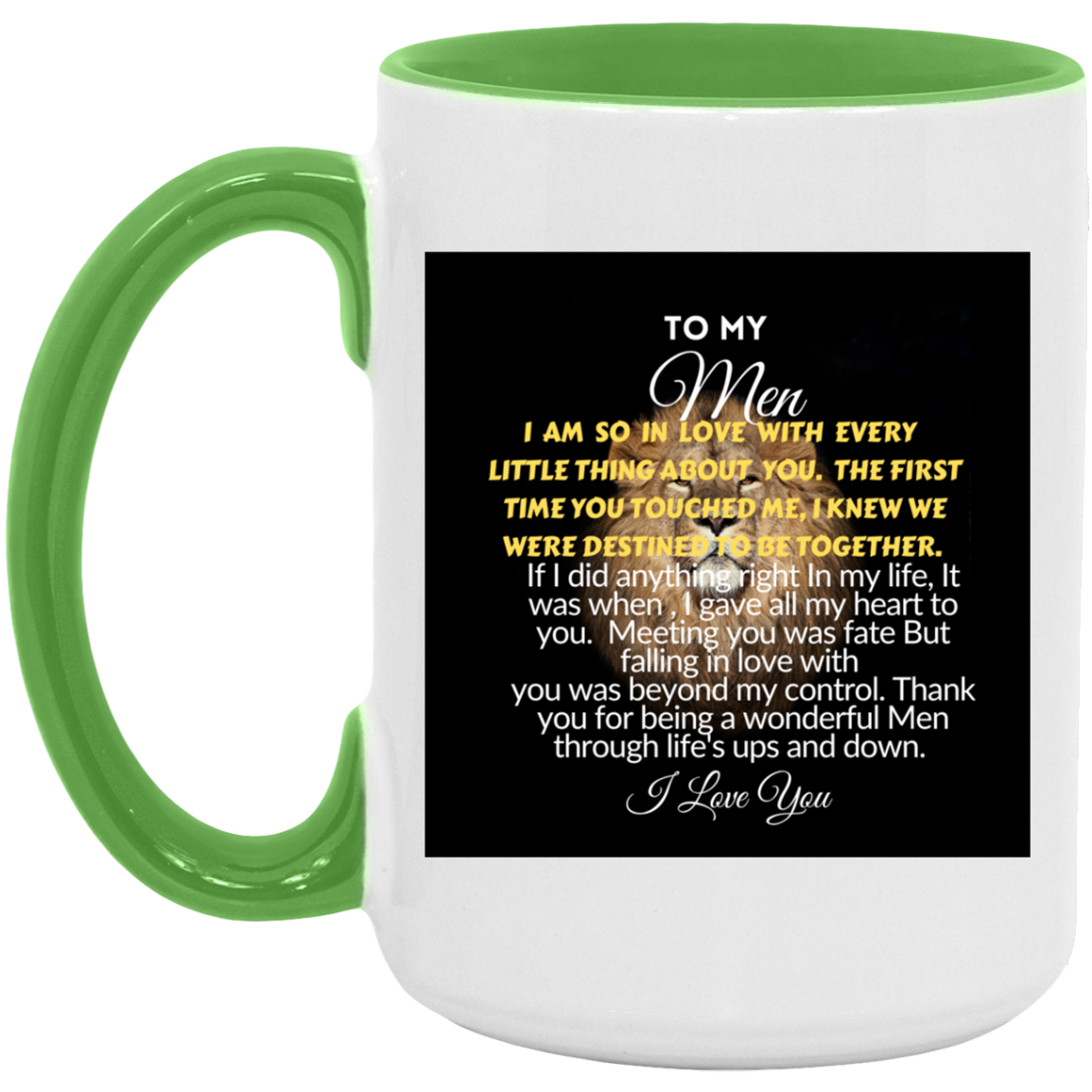 To My MEN-15oz. Accent Mug