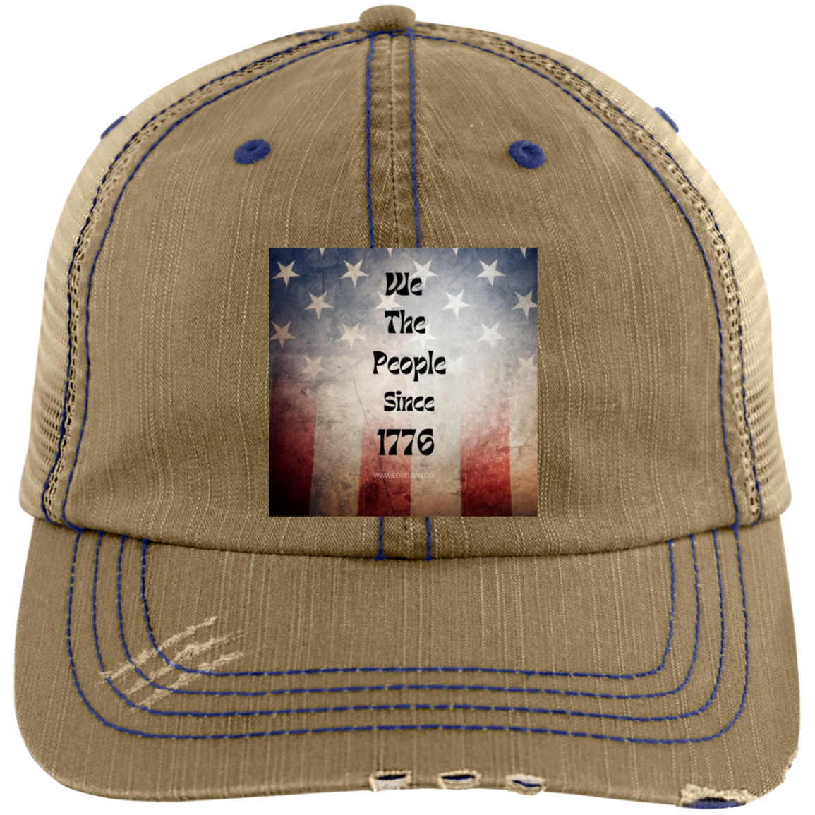 We The People Since 1776- Distressed Unstructured Trucker Cap