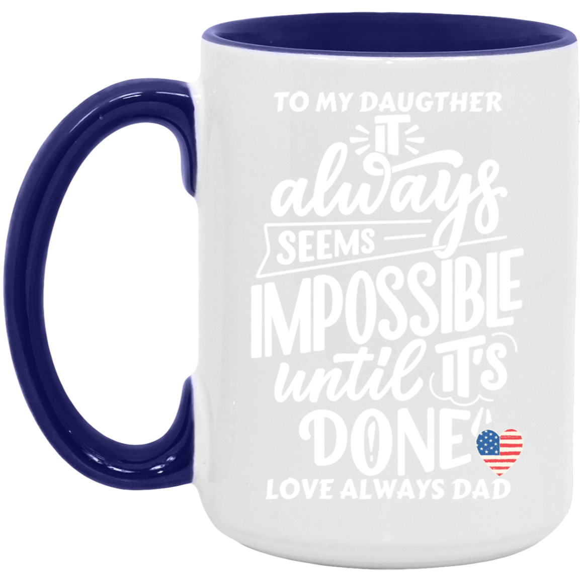 Black White 15oz. Accent Mug