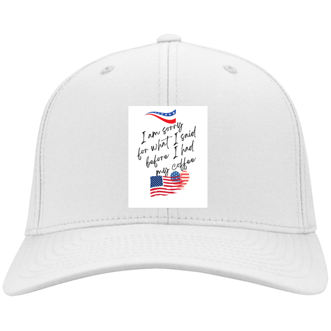Free Handwritten Funny Quote T-Shirt Embroidered Twill Cap