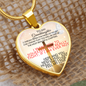 To My Granddaughter- Heart Pendant Necklace