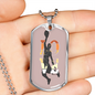 Love Basketball-Military Dog Tag