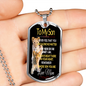 To My Son -M- Dog Tag