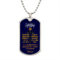 To My Nurse- Congratulations Well Done-Dog Tag Necklace
