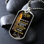 To My Son - Dog Tag