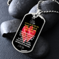 To My MEN- 2-Hearts-Military Dog Tag