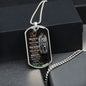 To My DAD - MILITARY DOG TAG