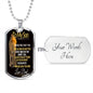 To My Son - Dog Tag