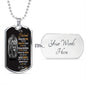 To My HUSBAND MILITARY DOG TAG