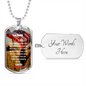 To My Beautiful Soulmate- Patriotic- Military Dog Tag