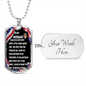 To My Husband - American Strips - Dog Tag