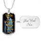 To My Son - Remember - Dog Tag