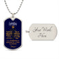 To My Nurse- Congratulations Well Done-Dog Tag Necklace