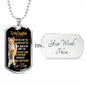 To My Daughter - Dog Tag