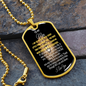 To My MEN- Lion- Military Dog Tag