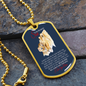 To My WONDERFUL SON-Military Dog Tag