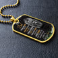 To My DAD - MILITARY DOG TAG