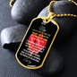 To My MEN- 2-Hearts-Military Dog Tag