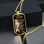 To My Son -M- Dog Tag