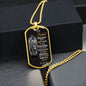 To My HUSBAND MILITARY DOG TAG