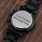 TO MY SON - Black Chronograph Watch