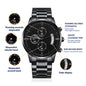 TO MY SON - Black Chronograph Watch
