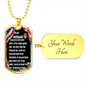 To My Husband - American Strips - Dog Tag