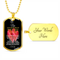 To My MEN- 2-Hearts-Military Dog Tag