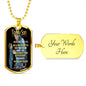 To My Son - Remember - Dog Tag