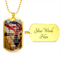 To My Beautiful Soulmate- Patriotic- Military Dog Tag