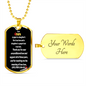 To My PAPA - Thanks - Dog Tag