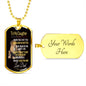 To My Daughter Dog Tag-D