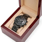 TO MY SON - Black Chronograph Watch