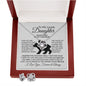To My Lovely Daughter- Love Knot Earring & Necklace Set!