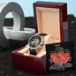 To My MEN- 2-Hearts- Men's Openwork Watch