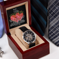 To My MEN- 2-Hearts- Men's Openwork Watch