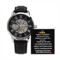 To My PAPA - Thank - Men's Openwork Watch