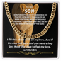 To My Son- Hug & Love-Cuban Link Chain