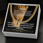 To My Son- Hug & Love-Cuban Link Chain