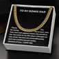 TO MY BONUS DAD CUBAN LINK CHAIN