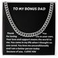TO MY BONUS DAD CUBAN LINK CHAIN