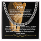 To My Son- Hug & Love-Cuban Link Chain