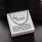 To My Dad - Thank You - Cuban Link Chain