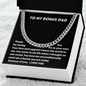 TO MY BONUS DAD CUBAN LINK CHAIN