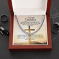 To My Grandson- BLESS-Cuban Link Chain Necklace