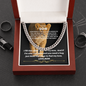 To My Son- Hug & Love-Cuban Link Chain
