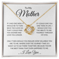 To My Mother -Imagine - Love Knot Necklace. L