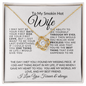 TO MY SMOKIN' HOT WIFE - Love Knot Necklace.