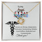 To My Amazing Nurse- Hardworking-Love Knot Necklaceš
