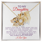 To My Daughter -Beautiful- Love Knot Necklace